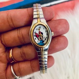 Disney Minnie Mouse Stainless Steel  Stretch Watch